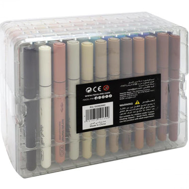 Roco Acrylic Marker 60 Color Set Brush Tip || مجموعة الوان اكريليك روكو 60 لون راس فرشة