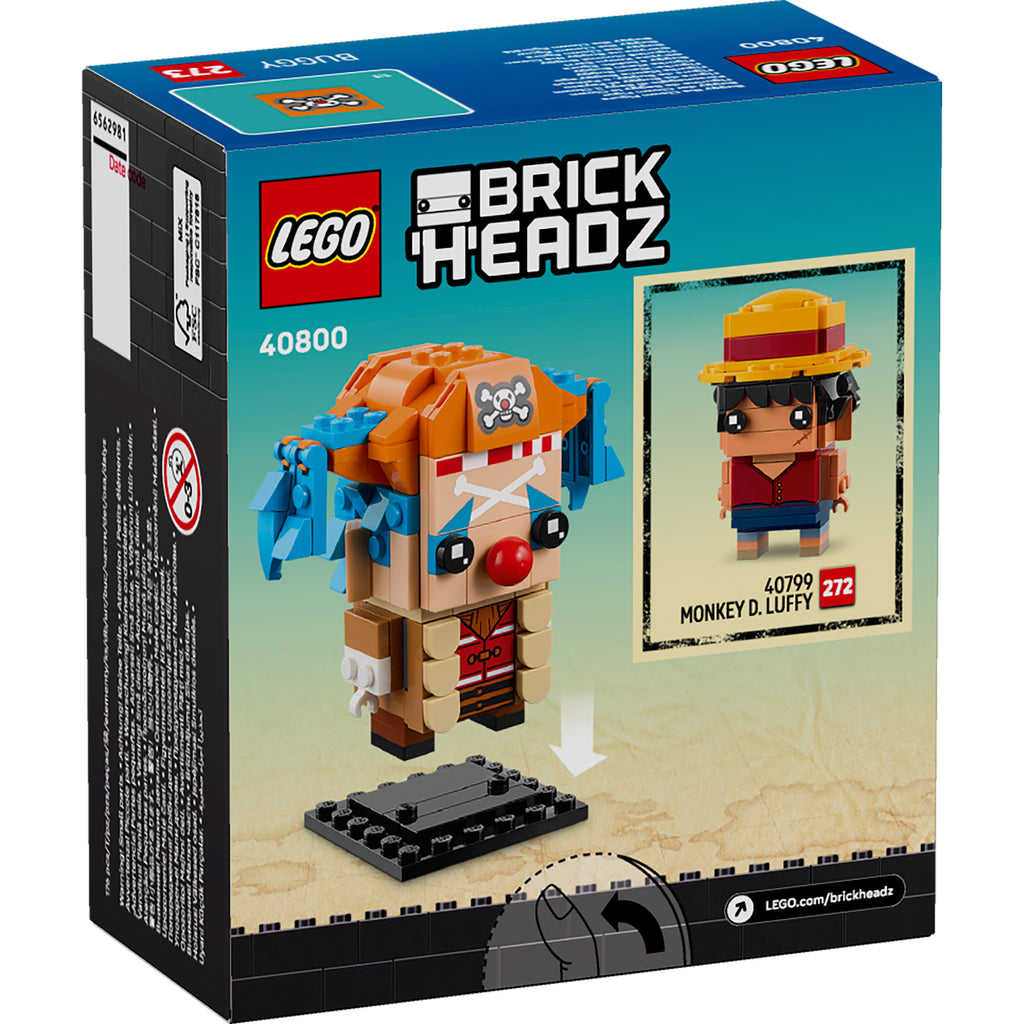 LEGO® BrickHeadz™ ONE PIECE Buggy the Clown 40800 box back