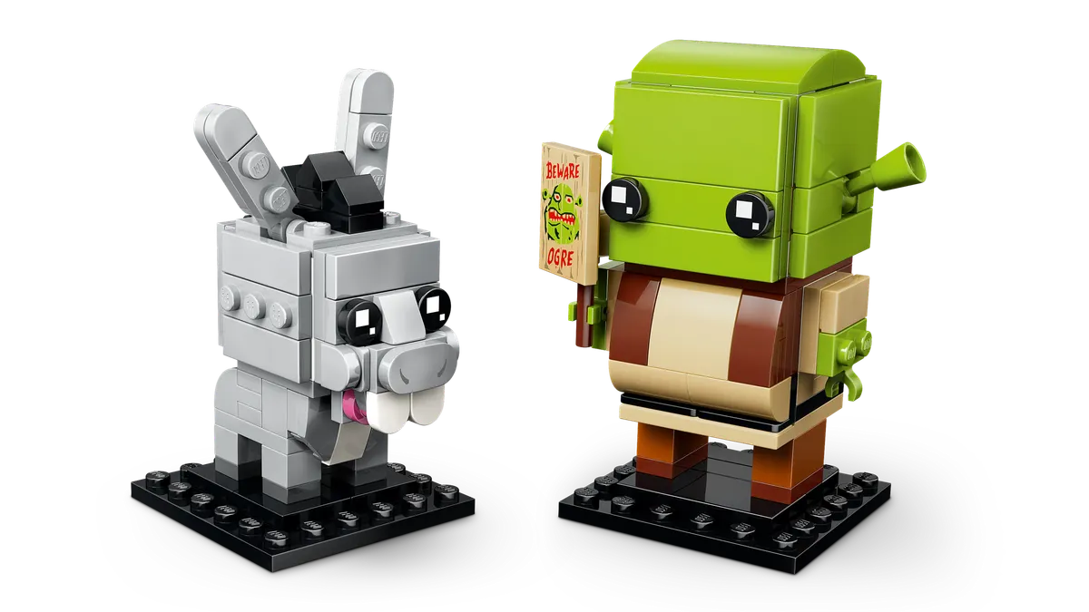 LEGO® BrickHeadz™ Shrek, Donkey & Gingy Figures 40923 official gallery image 4