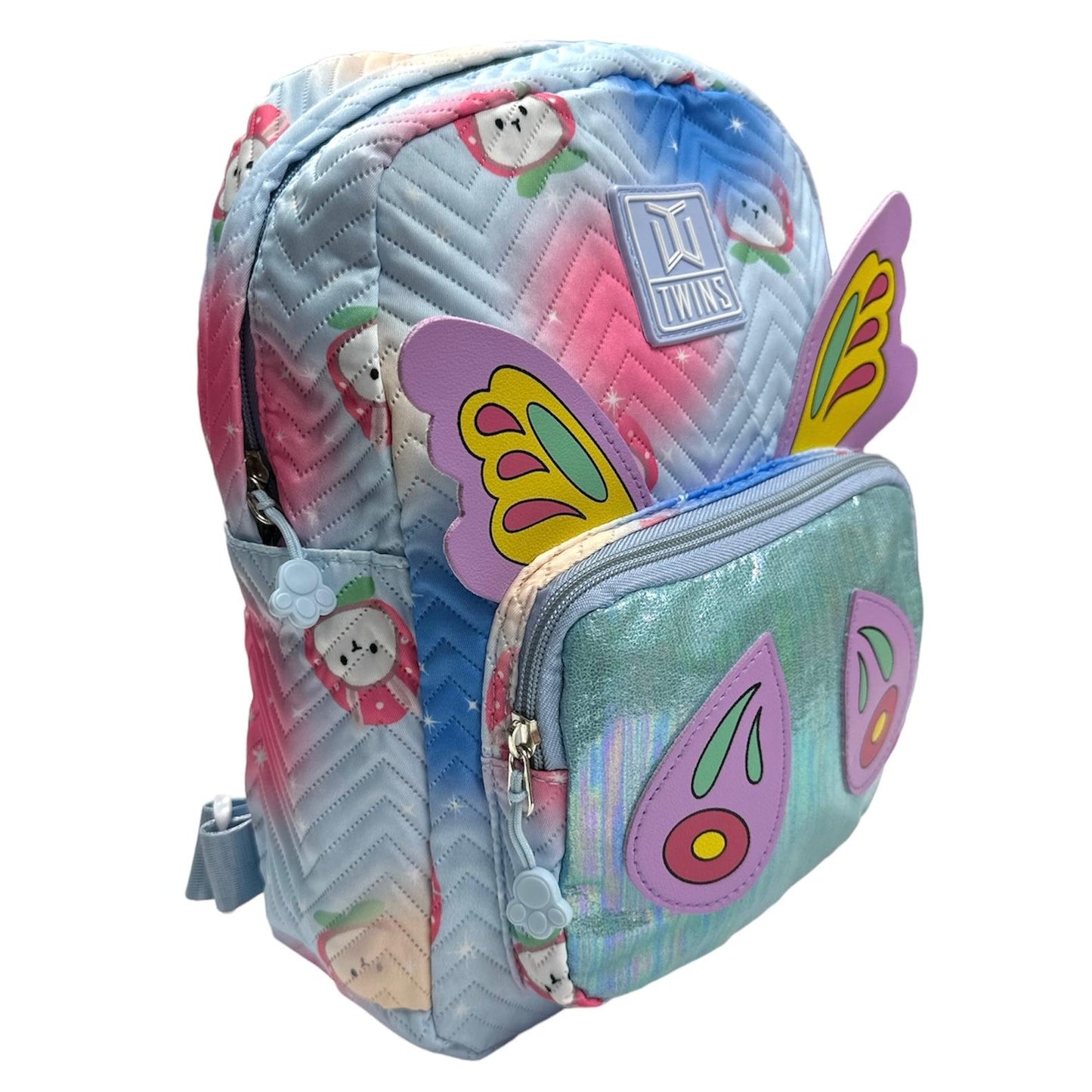 Twins Kids Bag Colorful Butterfly || جنطة ظهر توينز روضة موديل الفراشة الملونة