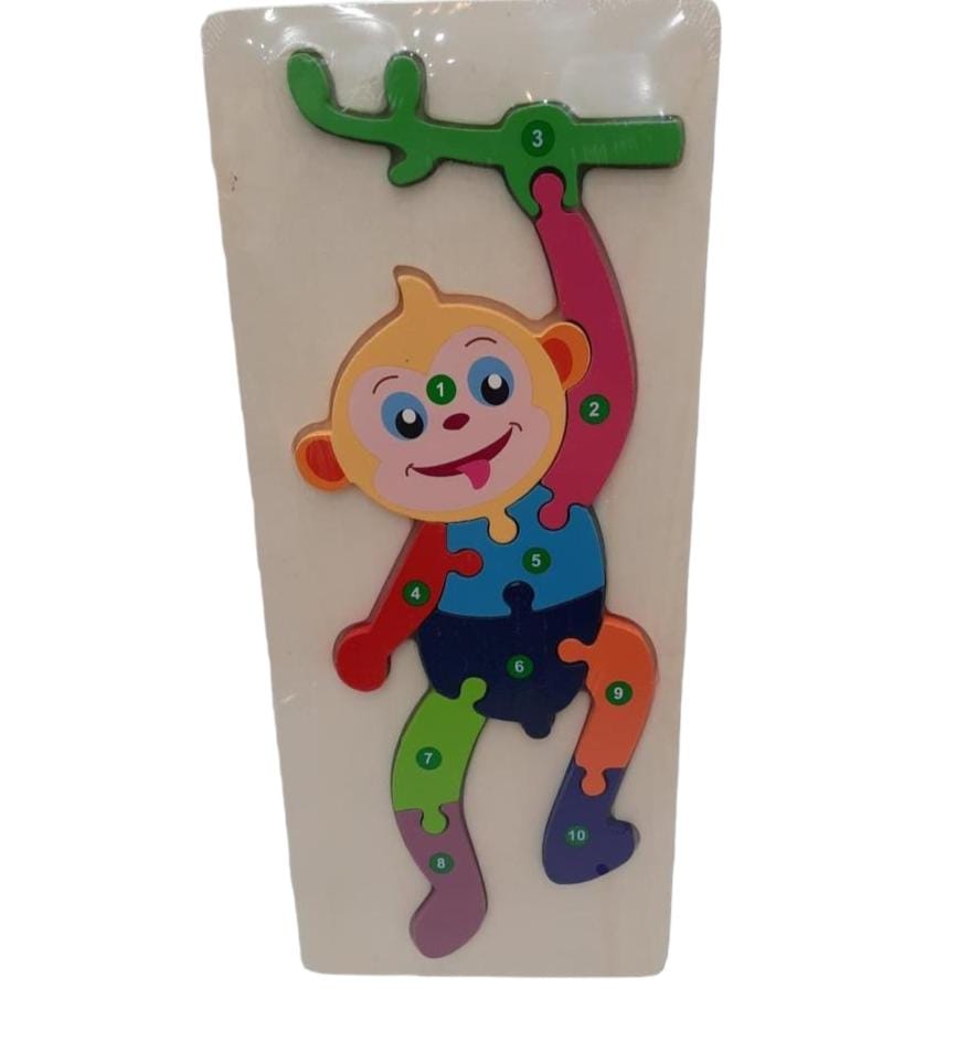 Puzzles Monkey 10 Pcs || بازل قرد ١٠  قطعة⁩⁩⁩⁩⁩
