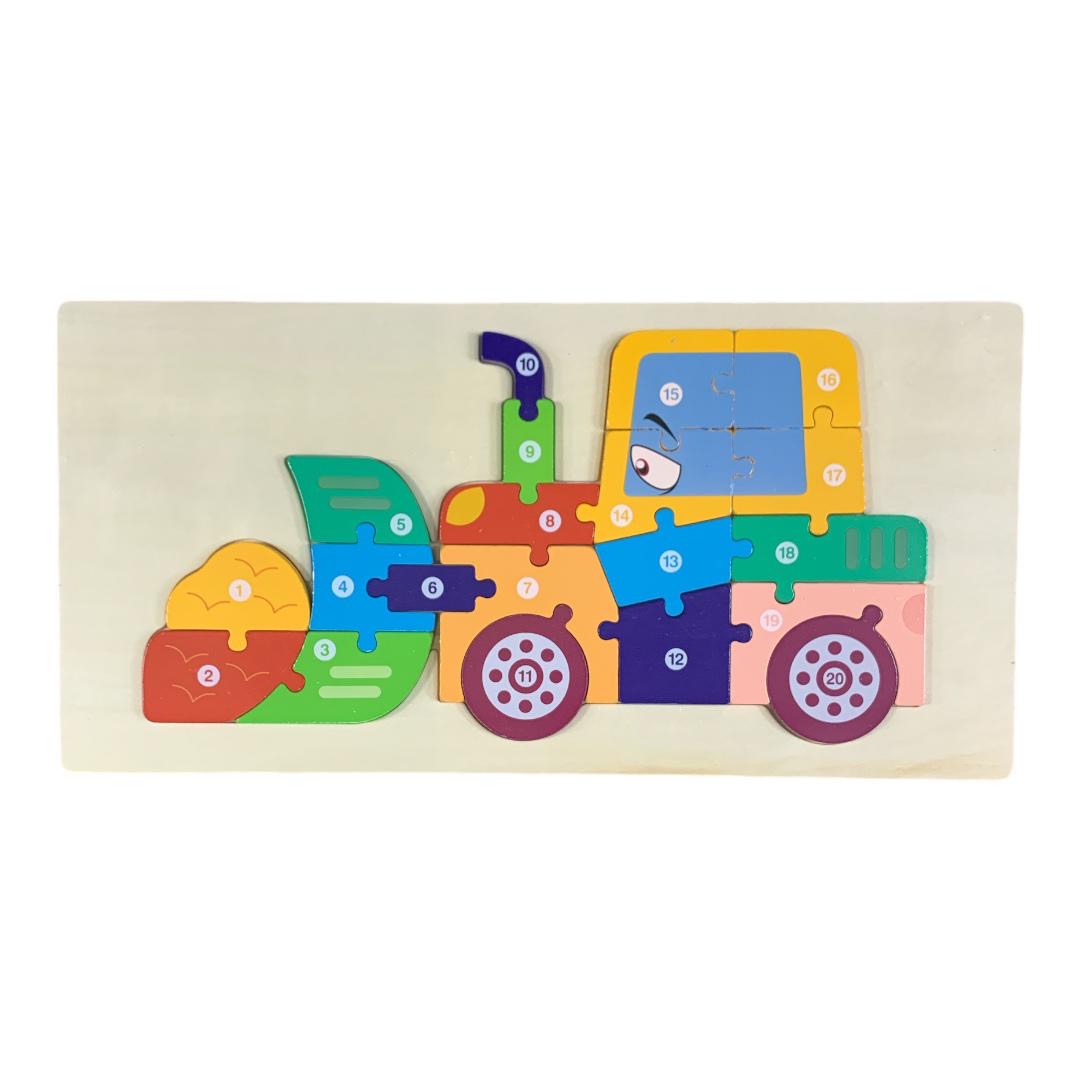 Bulldozer Puzzle || بازل شكل بلدوزر