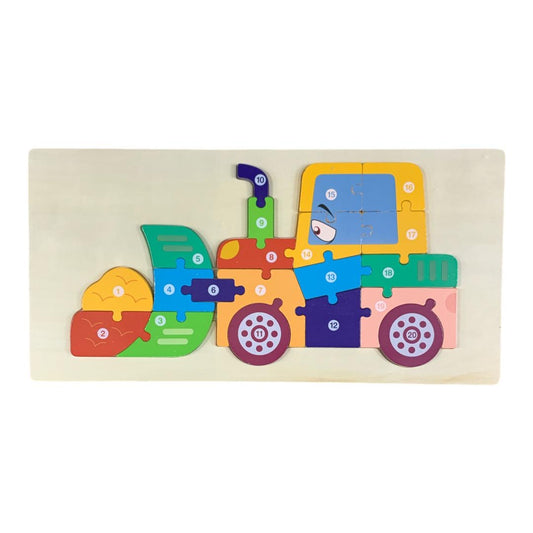Bulldozer Puzzle || بازل شكل بلدوزر