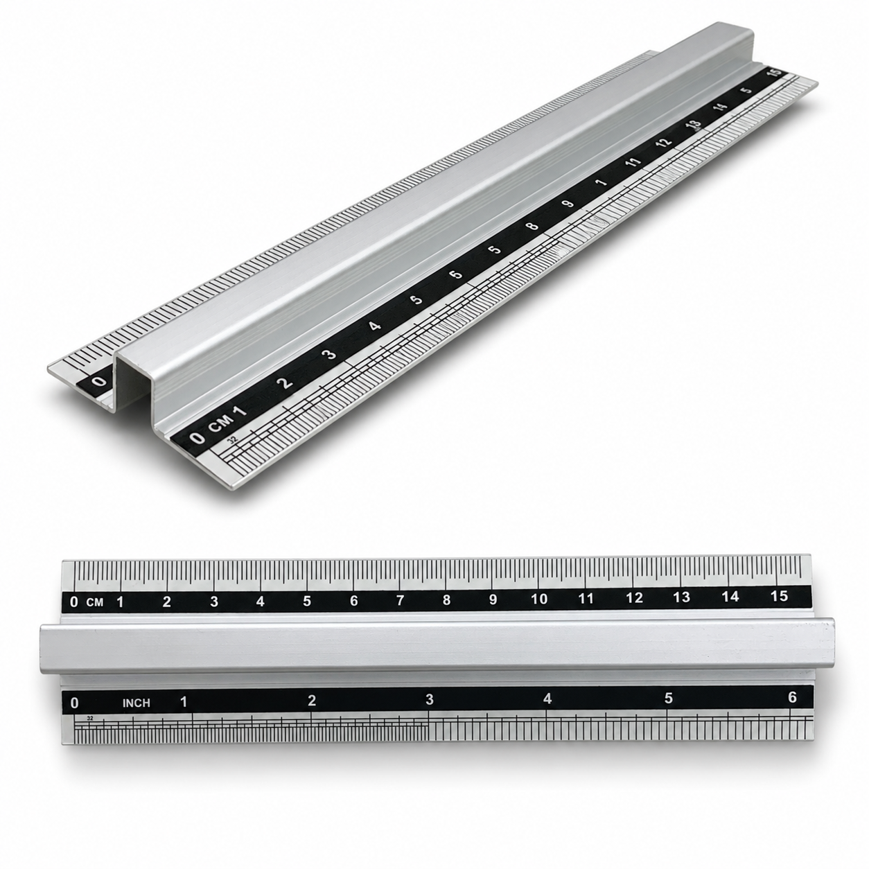 Aluminum Ruler With Handle 15 cm || مسطرة المنيوم مع يده 15 سم