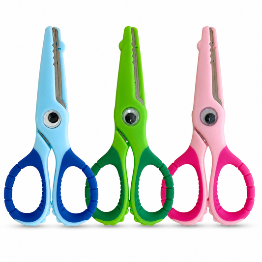 Kids Scissor Rubber Handle Assorted Color #2 || مقص اطفال يده ربل الوان متنوعة #2