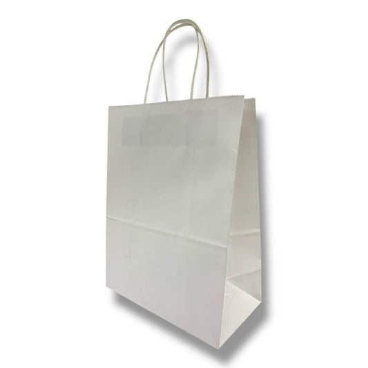 Gift Paper Bag 25 cm White || كيس هدايا حجم 25 سم أبيض