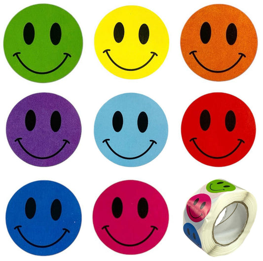 A&T Smiley Encouragement Stickers 500 Pcs || رول ستيكرات تشجيعية سمايلي ٥٠٠ حبة