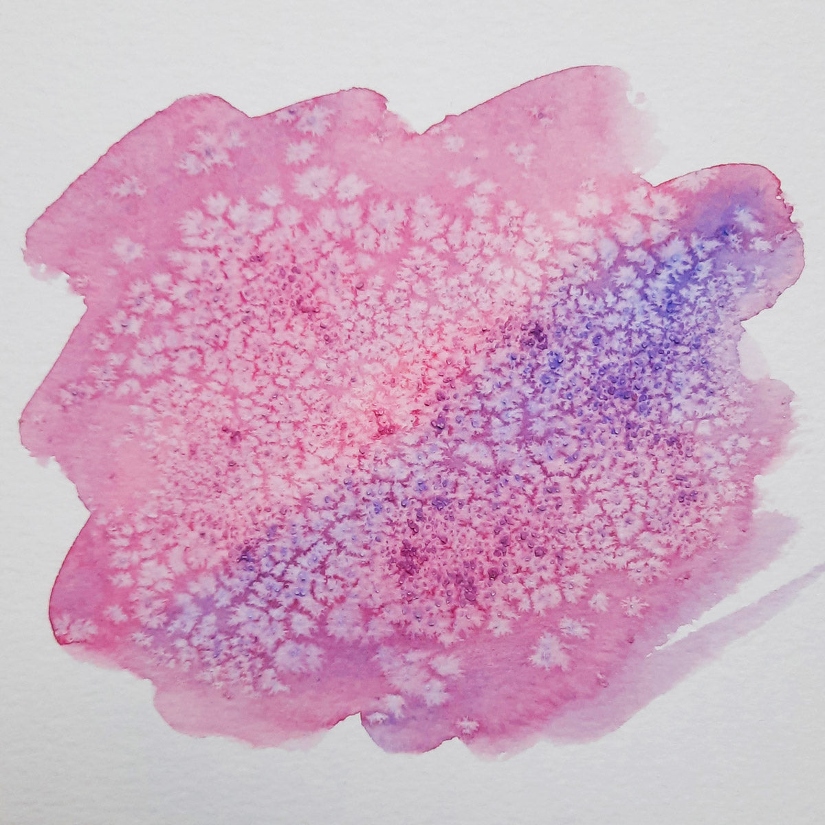 Watercolor salt technique on Canson Montval paper, from Canson official tutorial