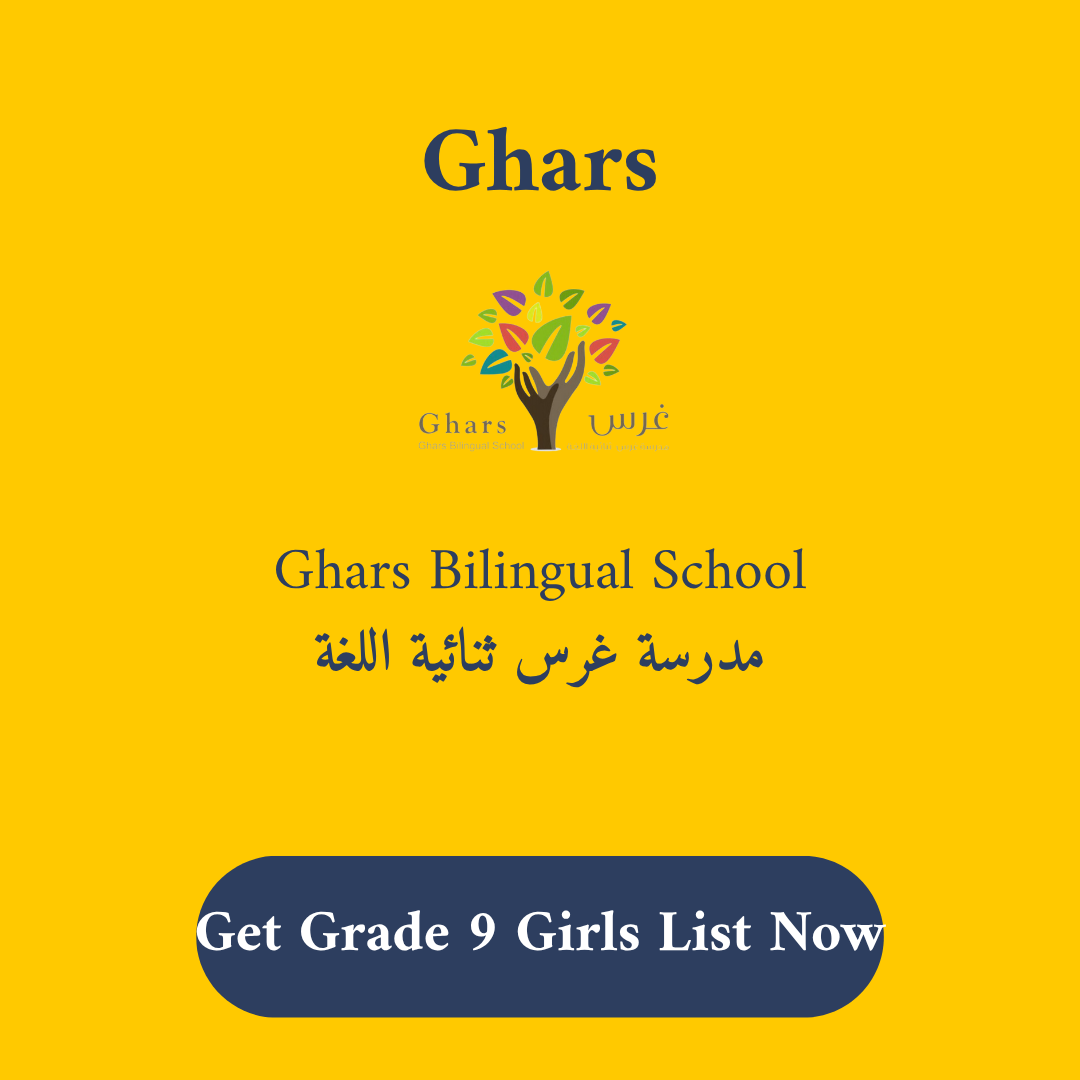 Ghars Bilingual School Stationery & Supply Lists Grade 9 Girls