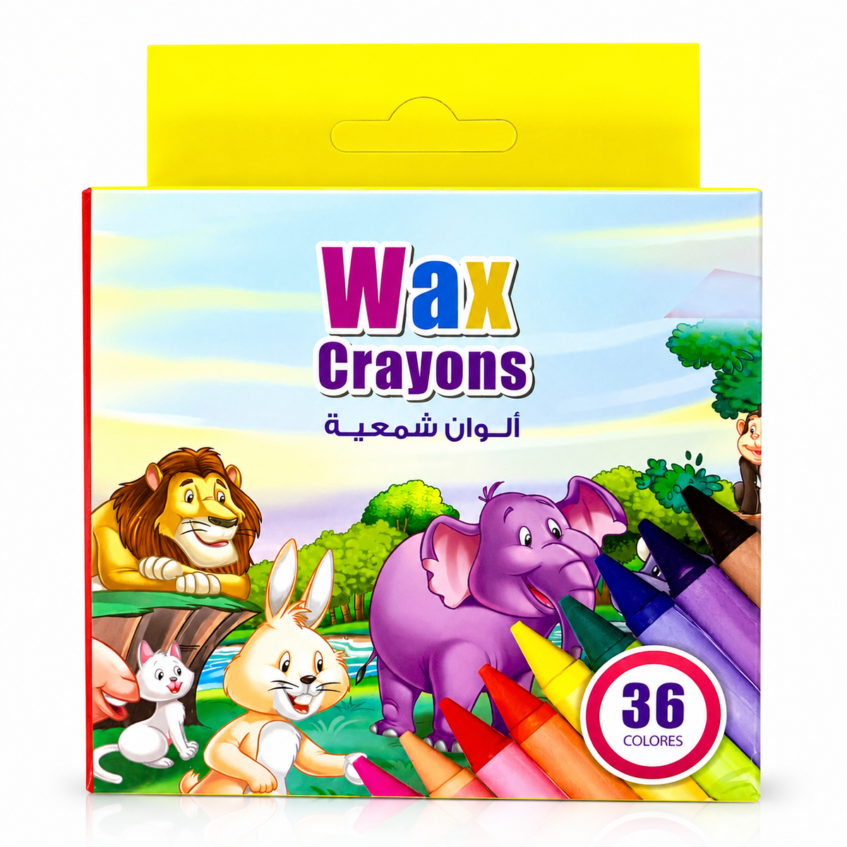 A&T Color Me Wax Crayons 36 Colors || الوان شمعية للاطفال كولور مي ٣٦ لون
