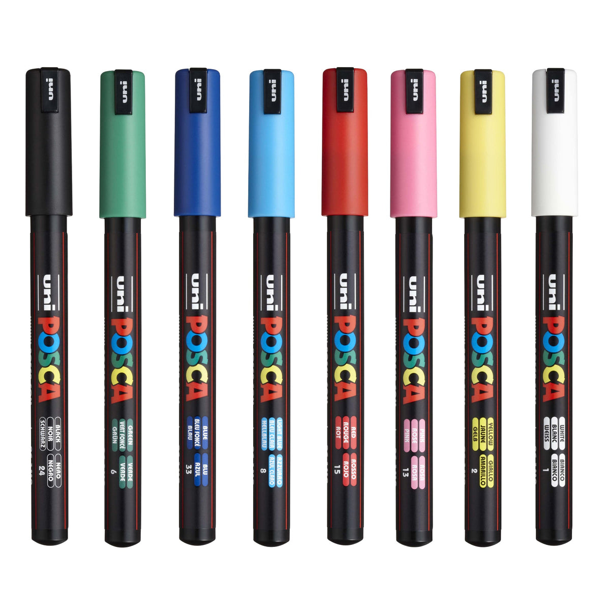 Posca Markers 8 Colors PC- 1MR -0.7 || بوسكا 8 لون راس ضعيف حديد