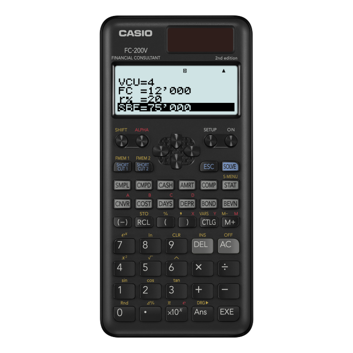 Casio FC-200V Financial Calculator || اله حاسبه كاسيو التمويلية اف سي 200