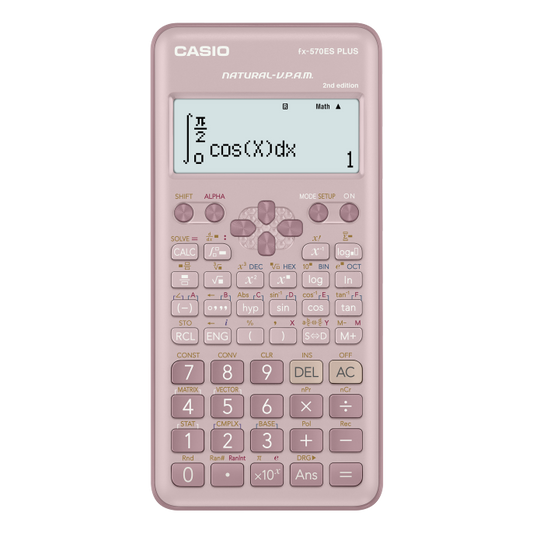 Casio Calculator fx 570 es plus pk || اله حاسبة كاسيو ٥٧٠ العلمية لون وردي