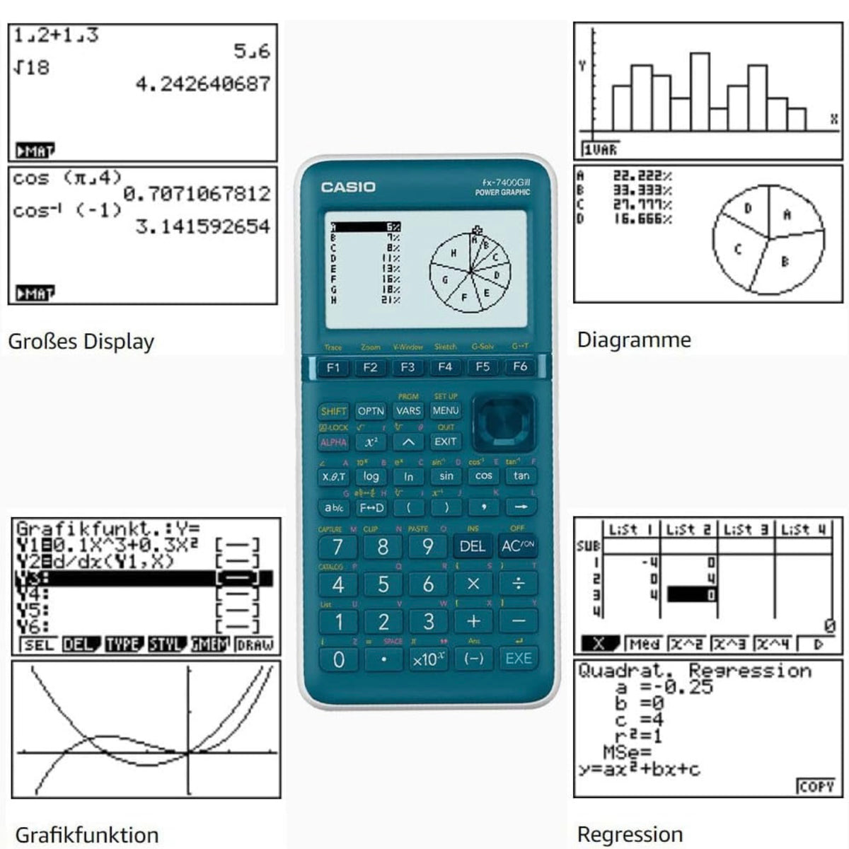 آلة حاسبة بيانية كاسيو FX-7400GIII