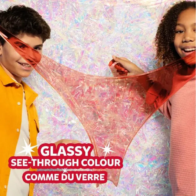 Elmers Gue Glassy Clear Transparent Slime 236 ml Red || سلايم المرز شفاف 236 مل امن للاطفال أحمر