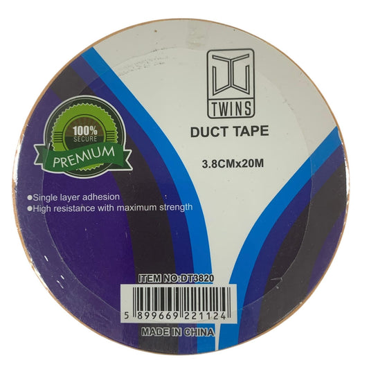 A&T Twins Duct Tape 3.8 cm x 20 M Medium Size Yellow Color || تيب قماش توينز اي اند تي لون اصفر حجم وسط ٣.٨ سم * ٢٠ متر