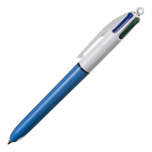 BIC Pen 4 Colors Solid Blue Color || قلم حبر بيك ٤ لون ازرق