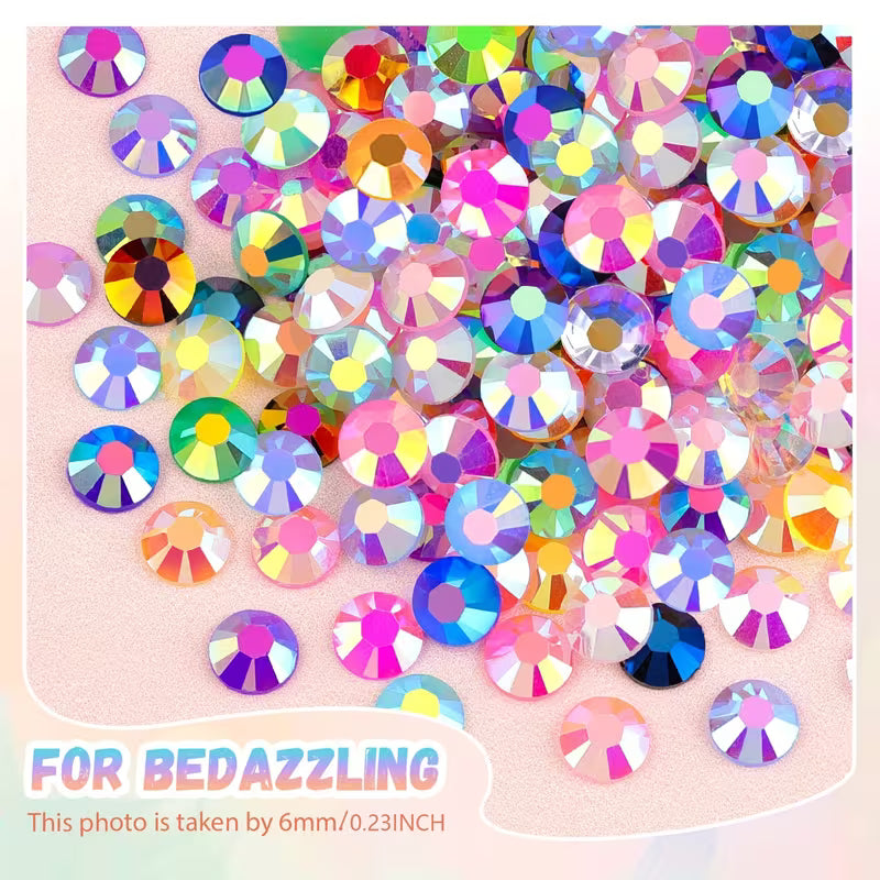 Bedazzled Crystals 32 Colors with Glue Set || مجموعة بيدازلد كريستال 32 لون مع صمغ