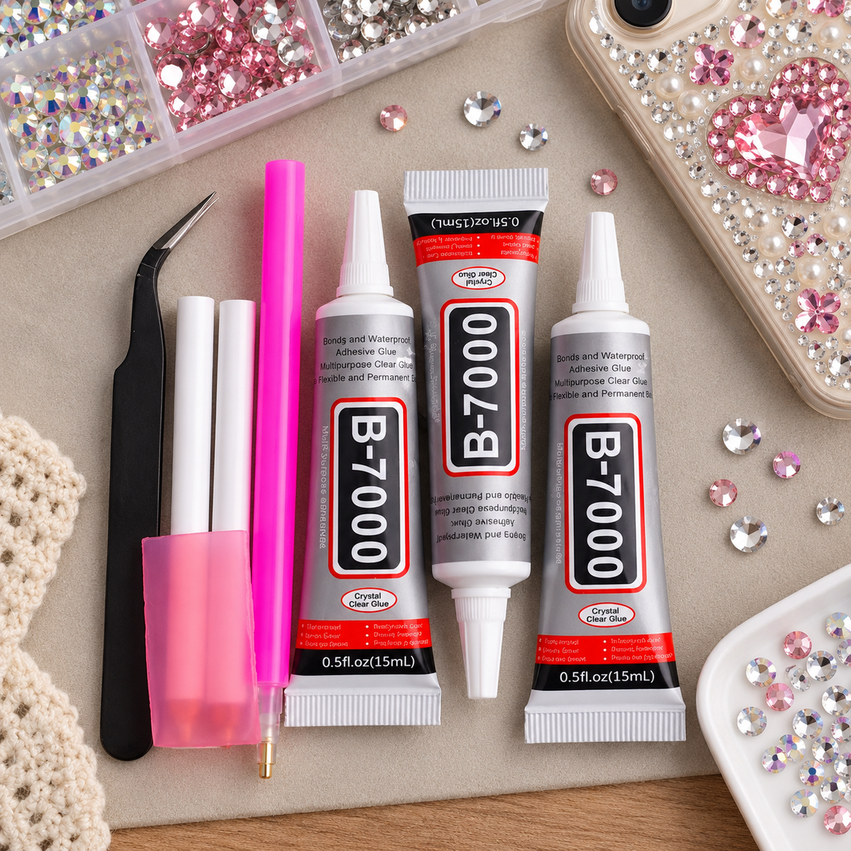 Bedazzling Crystals B-7000 Glue Set || مجموعة صمغ كريستالات بيدازلينغ بي-7000