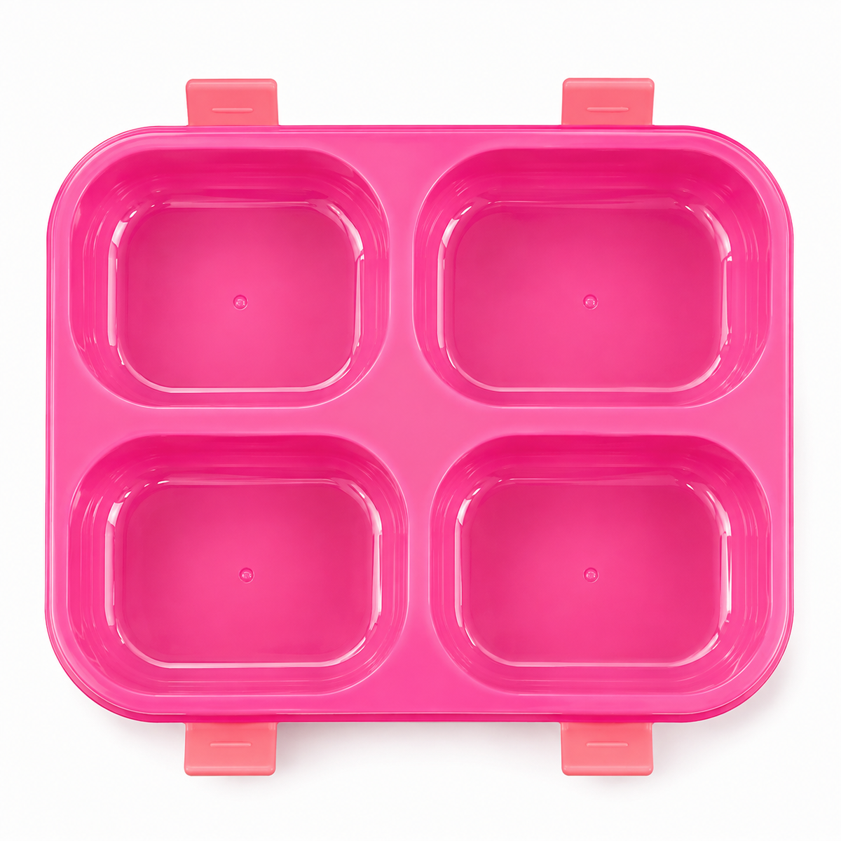 Lunch Box 4 Sections Pink || لانش بوكس 4 اقسام وردي