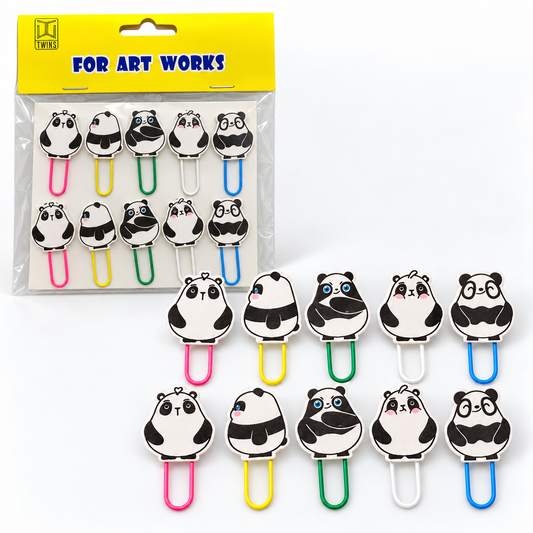 TWINS Panda Paper Clips - 10 Pack || مشابك ورق توينز باندا - 10 قطع