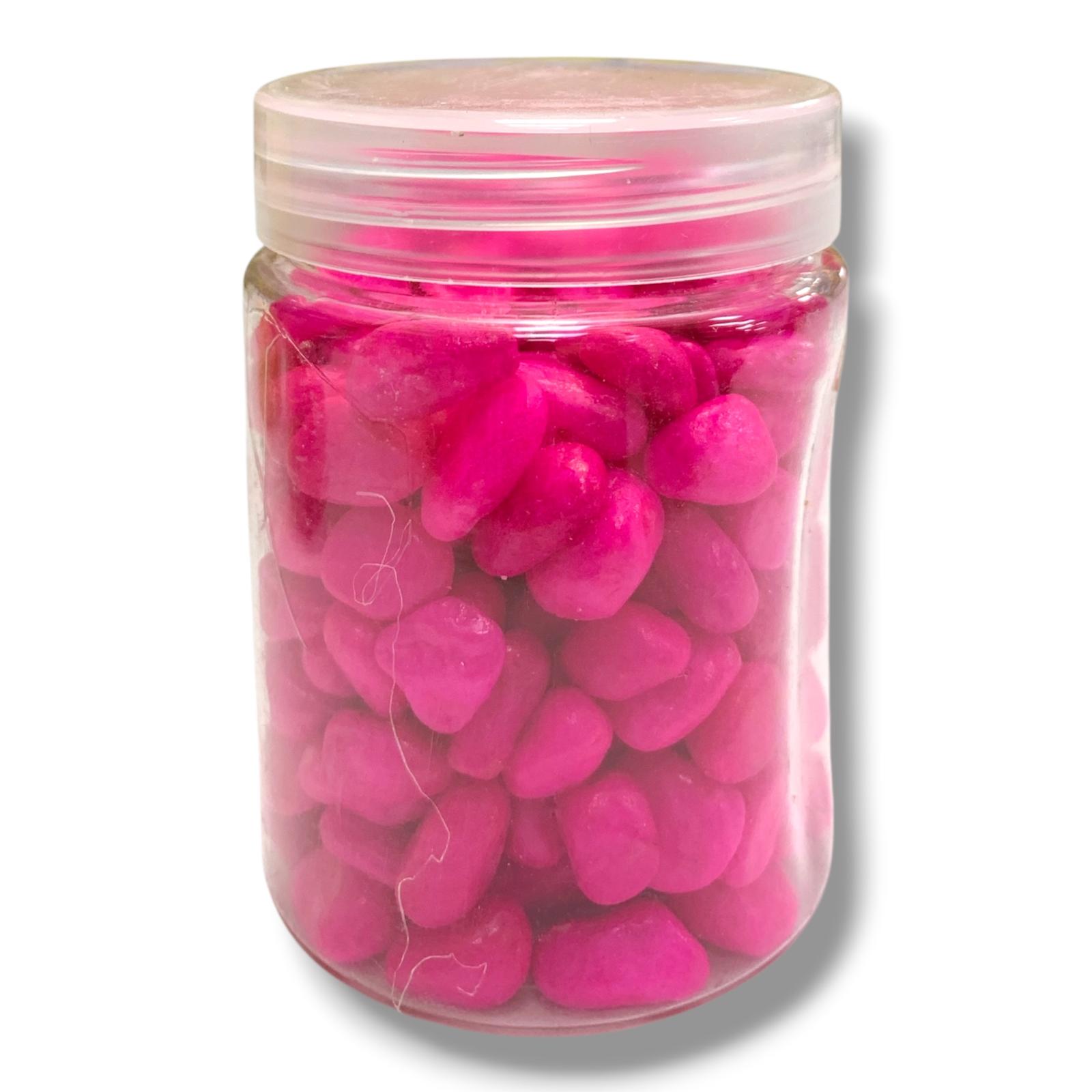 Colored Pebbles Small Pack 250g Pink || احجار ملونه علبه صغيره 250ج وردي