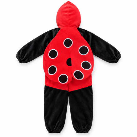Ladybug Hooded Costume with Spotted Wings || زي دعسوقة بغطاء رأس وأجنحة منقطة — costume product image