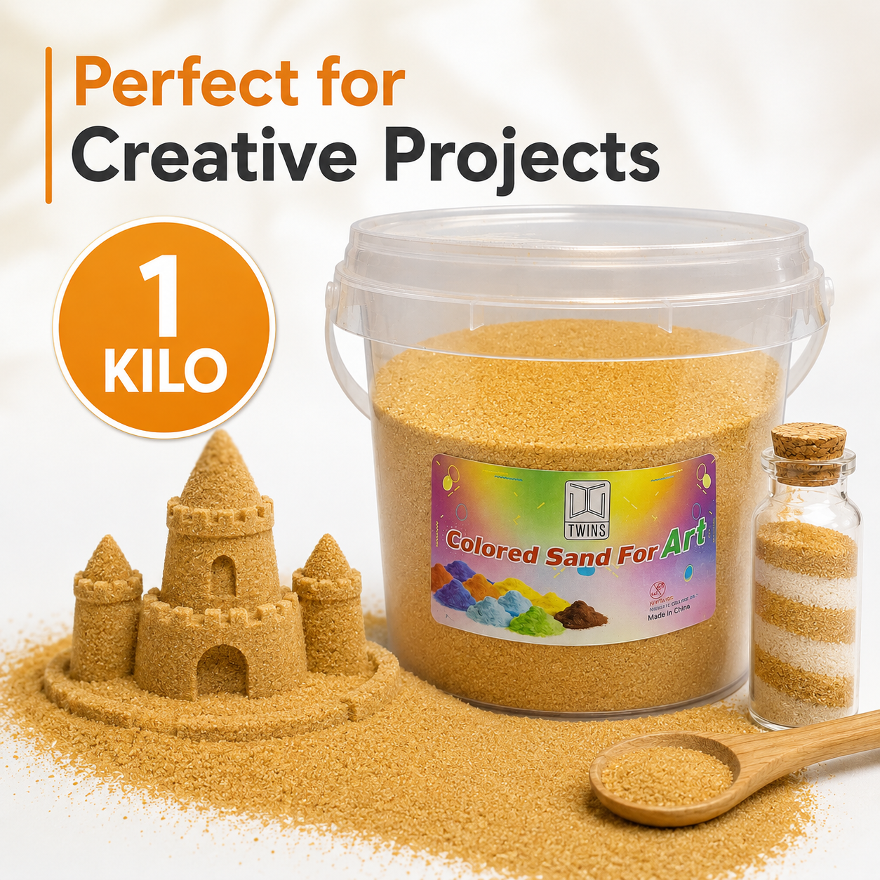 Twins Colored Sand 1 Kilo Sand || رمل ملون توينز 1 كيلو رملي