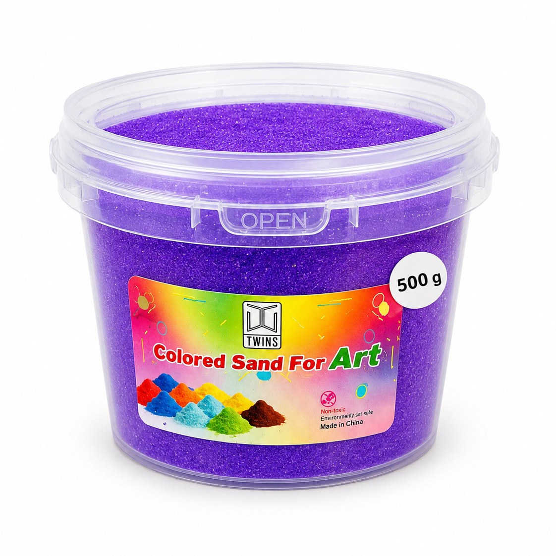 Twins Colored Sand 500g Purple || رمل ملون توينز 500 جرام بنفسجي
