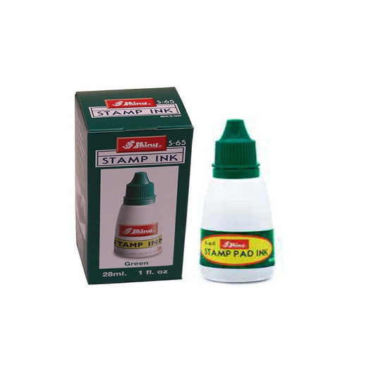 Shiny Endorsing Ink Green Color 28 ml || حبر ختم سائل حجم 28 مل لون اخضر