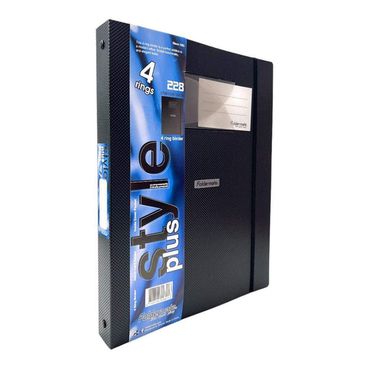 Foldermate 4 Ring Binder Charcoal Black || ملف 4 حلقة فولدر ميت اسود