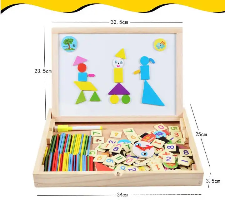 Magnetic Puzzle Arithmetic Learning Box || لعبة اطفال مغناطيسية بوجهين لتعليم الحساب