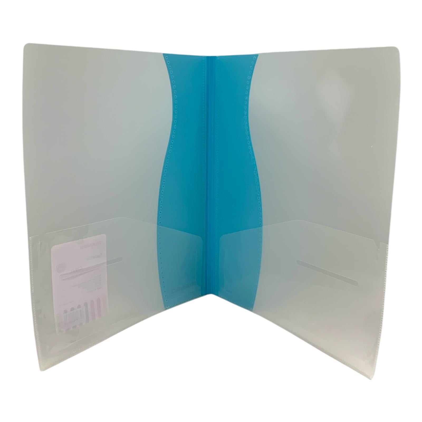 Tranbo Clear Twin file Assorted Colors || ملف شفاف جيبين ترانبو الوان متنوعة
