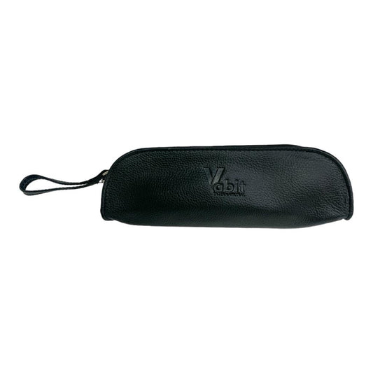 Black Vabit Vegan Leather Pencil Case || مقلمة جلد فابيت لون اسود