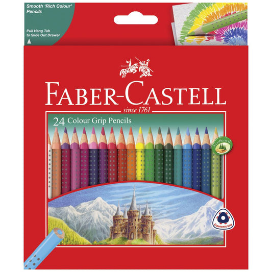 Faber Castell  24 Color Tri Grip Pencil || الوان خشبيه مثلثه فيبر كاستل 24 لون
