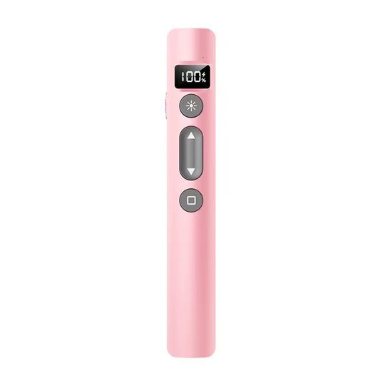 SMQ professional LED Power Point laser pointer (USB Type C) with safety pouch Pink Color || مؤشر ليزر رقمي لاسلكي احترافي للبوربوينت USB TYPE C مع حافظه لون وردي