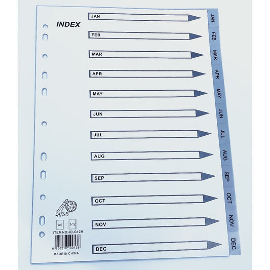 A&T A4 file dividers || فواصل رمادي اشهر حجم A4