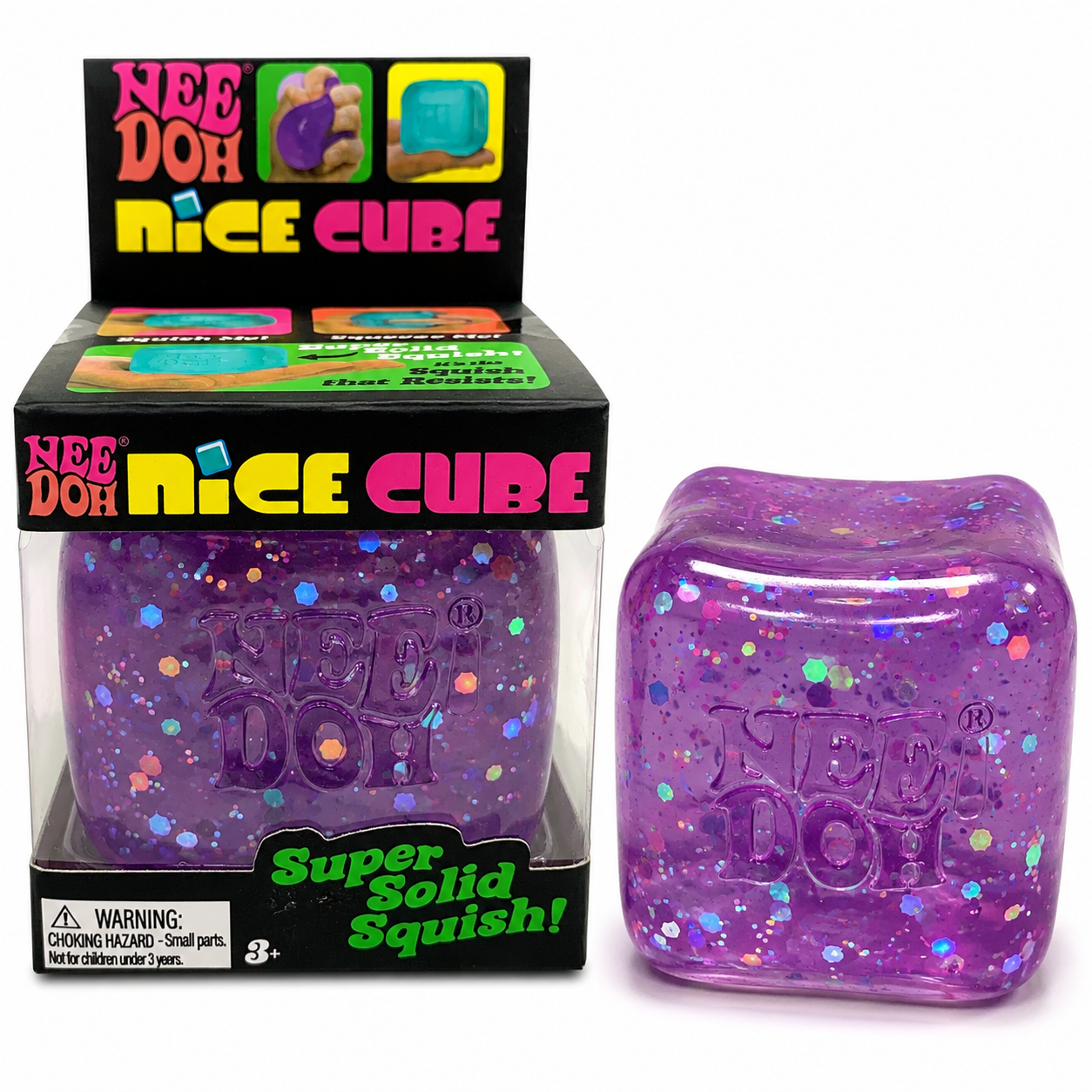 Needoh Nice Cube Glitter Purple || مكعب نيدو جليتر بنفسجي