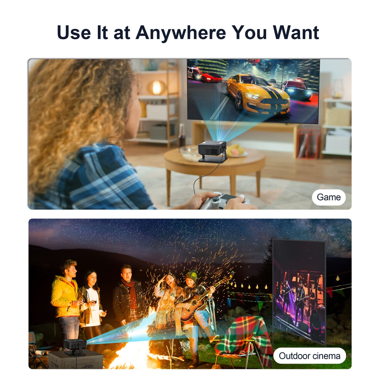 SMQ HA109 Pink Mini Smart Projector entertainment & kids education || إس إم كيو البروجكتور الذكي الصغير HA109 للترفيه وتعليم الأطفال وردي