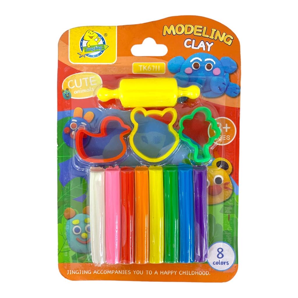 Modeling Clay 8 Colors with 3 Cutters || طين صلصال اطفال ٨ لون مع ٣ قواطع