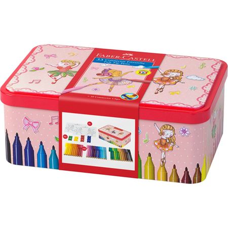 Faber Castell Connector Felt Tip Pen Set Ballerina 25 colors || بوكس موسيقي الوان شينيه فيبر كاستل مع 25 لون كونيكت موصول