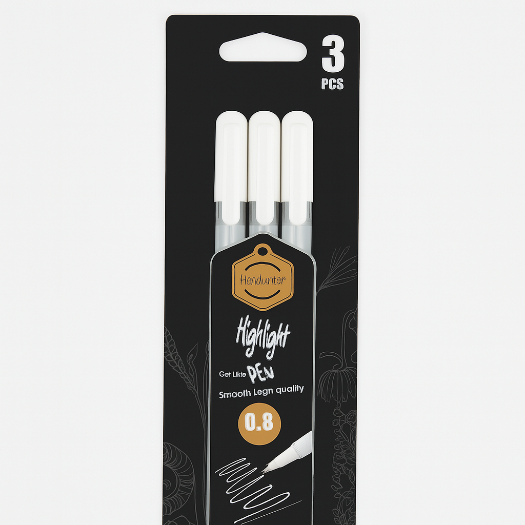 Keep Smiling Gelly Pen Set of 3 || مجموعه اقلام جيلي 3 حبات قياس 0.8 مم