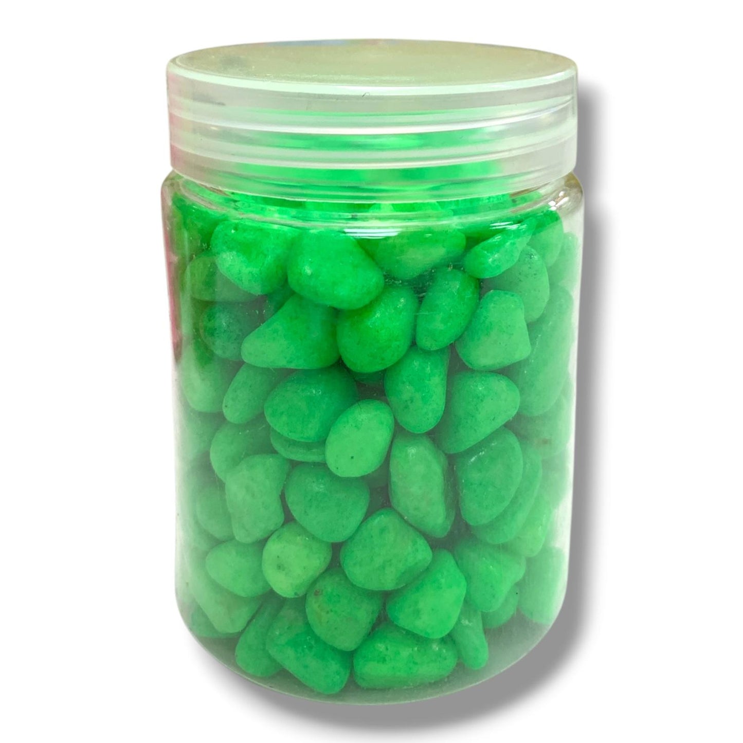 Colored Pebbles Small Pack 250g Green || احجار ملونه علبه صغيره 250ج أخضر