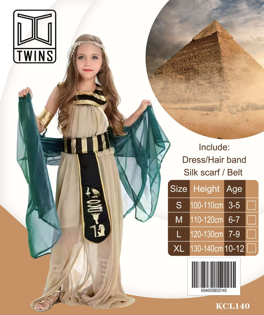 Egyptian-Style Cream Costume Dress with Scarf || فستان تنكري مصري الطابع بلون كريمي مع وشاح — supplier reference