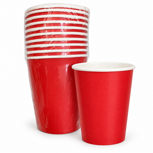 Red Paper Party Cups || أكواب ورقية للحفلات أحمر