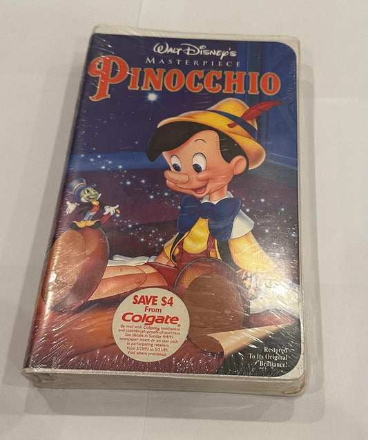 Disney VHS Tape Pinocchio Materpiece