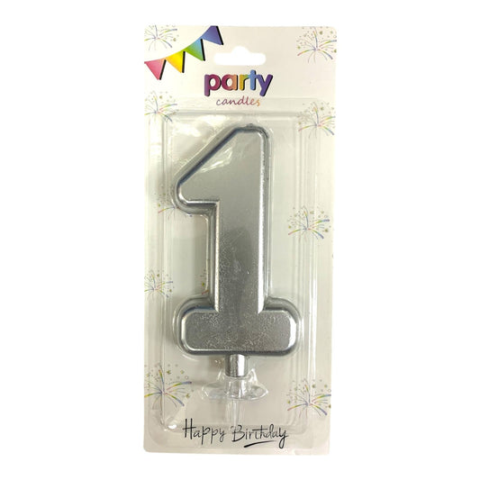 Birthday Candles Silver Color from 0-9 || شموع اعياد ميلاد لون فضي من ٠-٩