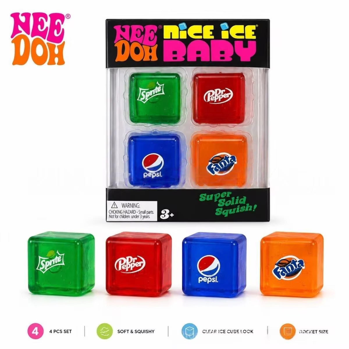Needoh Nice Ice Baby Mini Squishy Cube Drinks || مكعب نيدو ميني مشروبات غازية