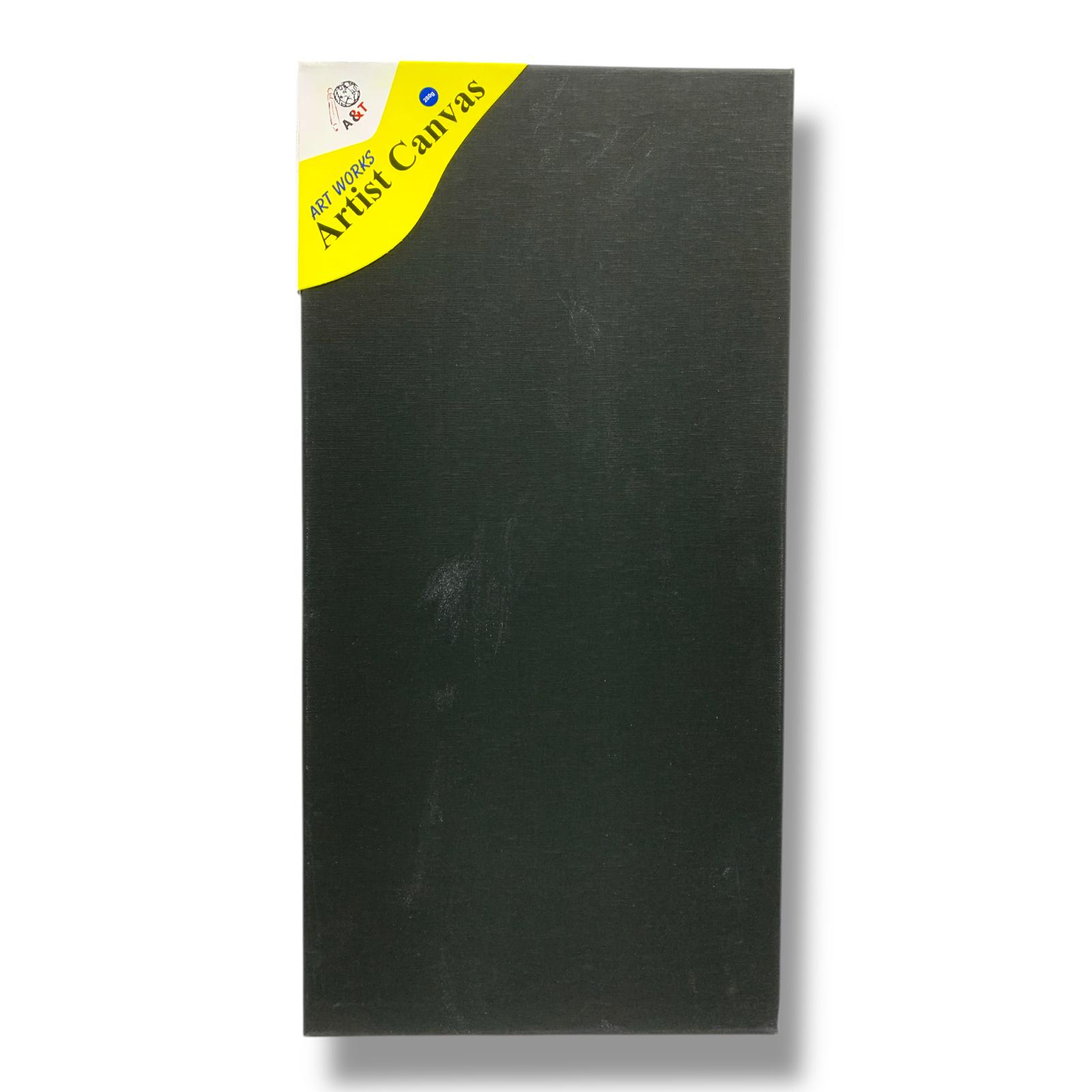 A&T Black Painting Canvas 30 x 60 || لوحة رسم كانفاس اسود اي اند تي حجم ٣٠*٦٠ سم
