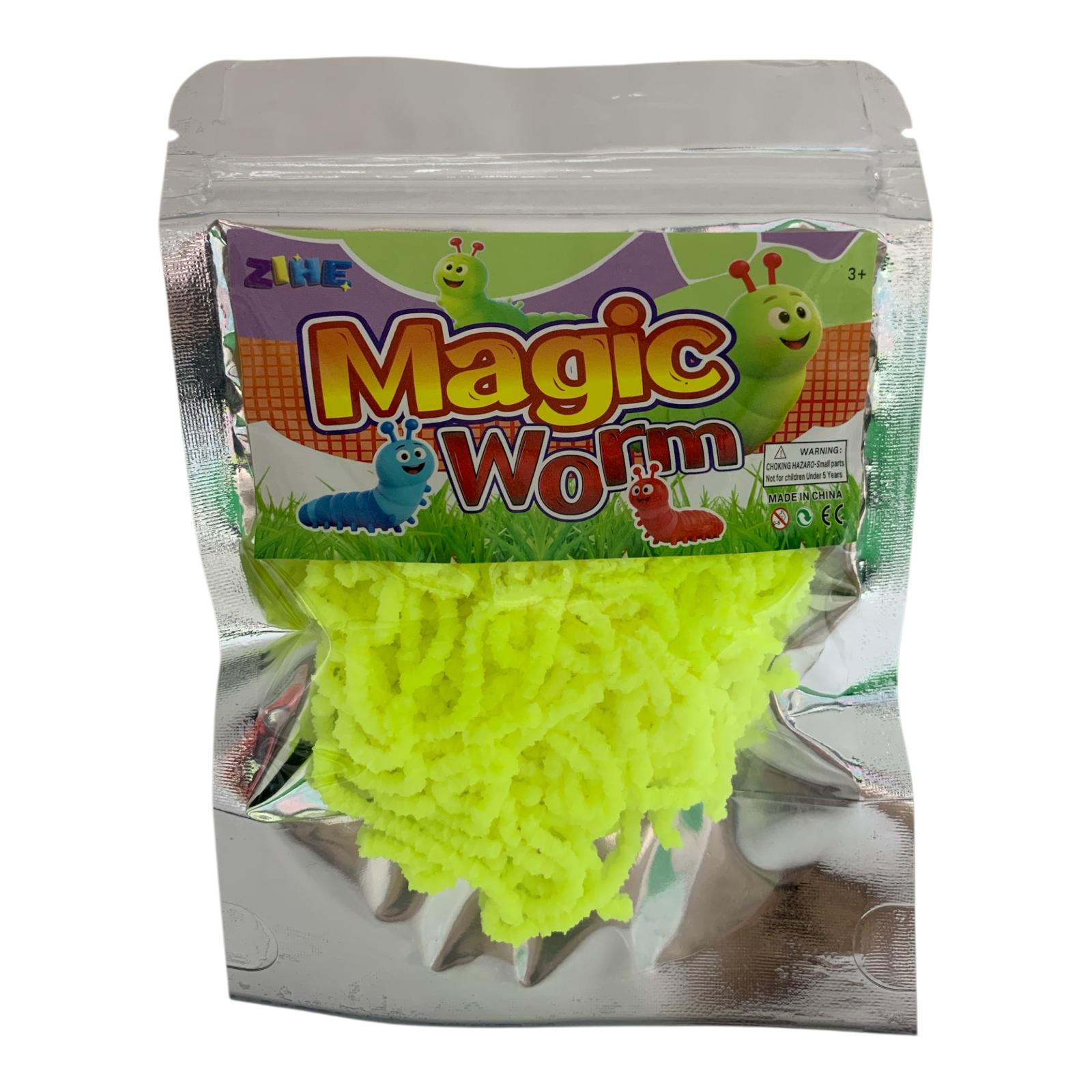 Magic Worm Slime Pack Yellow || طين سحري اصابع باكيت توزيعات أصفر